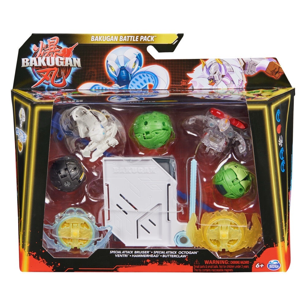 Bakugan Battle 5-Pack, Bruiser, Octogan, Ventri, Hammerhead, Butterclaw